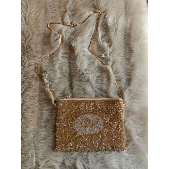 Versona Rose Gold I DO Beaded Crossbody Bag - Picture 2 of 8